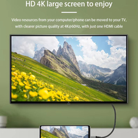 HDMI zu Micro-HDMI Kabel 0,3m-5m 4K 60Hz 3D Nylon Stecker-zu-Stecker Kabel für iPhone Macbook Samsung PVC Vergoldet
