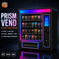 Distributeur automatique de boîtes mystères ZDYS 300KG 1400x1500x750mm 4 niveaux 24 compartiments NFC sans contact Fonctionnalité OEM ODM SDK Écran tactile 21 pouces