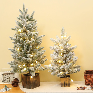 Chất Lượng Cao Mini Cây Giáng Sinh Trang Trí Thân Thiện Với Môi Pet Thông Kim Nhân Tạo Tuyết Bảng Cây Cho Kỳ Nghỉ Nhà Bên - Product Image 5