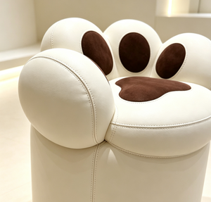 Fauteuil d'appoint en forme de patte, fauteuil moderne en velours, siège lounge pour salon, salon de beauté - Product Image 4