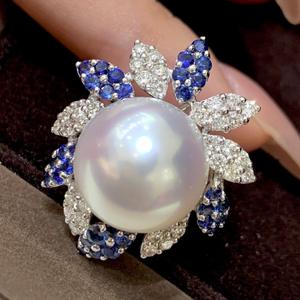 Bague en opale bleue exquise de 10-9 mm, nouvelle, 925, blanche australienne, Enchanteresse, avec boîte cadeau réglable, lumière intense, sans défaut - Product Image 3