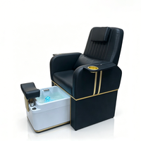 Équipement moderne pour salon de manucure, fauteuil de soin des pieds, fauteuil de pédicure de luxe électrique inclinable avec massage et pompe à jets