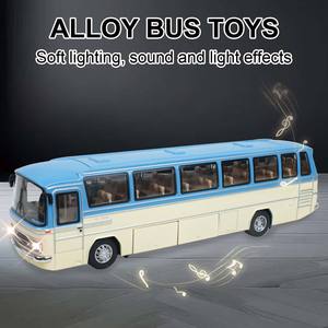 Autobús <span class=keywords><strong>de</strong></span> Metal Fundido a Presión 1:32, Modelo <span class=keywords><strong>de</strong></span> Juguete <span class=keywords><strong>de</strong></span> Aleación con Ruedas Móviles, Sonido y Luces, Puertas Abatibles, Juguete <span class=keywords><strong>de</strong></span> Autobús - Product Image 3