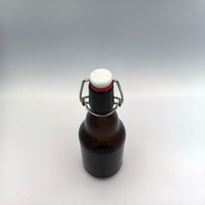 Bouteille en verre ambré vide de 330 ml 300 g, forme ronde, avec bouchon mécanique, prix de gros <span class=keywords><strong>moins</strong></span> <span class=keywords><strong>cher</strong></span> - Product Image 3