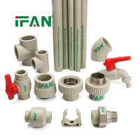 Raccords PPR gris IFAN 20-110 mm PN25 à faible conductivité thermique, système de plomberie isolant et économe en énergie, raccords de tuyauterie PPR