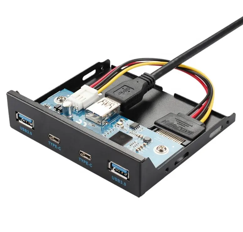 Custom 2 Port USB 3.1 Type C and USB 3.0 Type A Computer Parts Front Panel