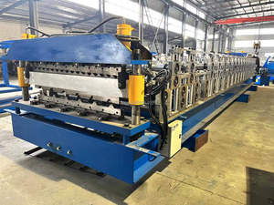 Máy tạo hình cán đôi chất lượng cao cho tấm lợp hình thang sóng, điều khiển tự động bằng PLC, cắt thủy lực - Product Image 2