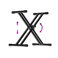 Support de clavier double X à dégagement rapide, robuste, pour piano et pratique en studio – Vente directe pour grossistes