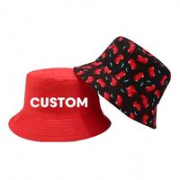 Gorras de sol reversibles de calidad duradera con costuras reforzadas para personal de eventos de promoción de mercado, sombrero tipo pescador personalizado.