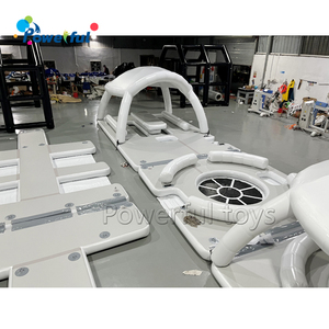 Fácil montaje aquabana <span class=keywords><strong>lago</strong></span> inflable fiesta flotante prohíbe tienda con muelle cabañas flotantes inflables - Product Image 3