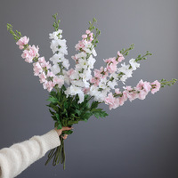 Fleurs Artificielles en Gros, Arrangements de Delphinium Larkspur au Toucher Réel et Hydratant, Décoration de Mariage