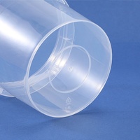 Seau en plastique PP vide avec couvercle transparent pour le stockage de liquides alimentaires, impression personnalisée, qualité alimentaire, écologique, tailles 1L/2L/3L/5L