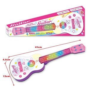 Giocattolo educativo della chitarra elettrica della chitarra del giocattolo musicale delle ragazze dei bambini con lo strumento musicale leggero - Product Image 1