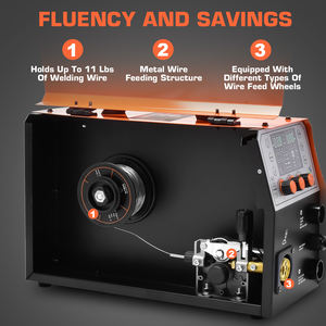 Máquina de soldadura integrada multifuncional integrada para exteriores <span class=keywords><strong>250</strong></span> Soldador <span class=keywords><strong>MIG</strong></span> Embalaje de cartón 60% Ciclo de trabajo nominal - Product Image 3