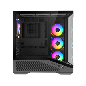 Gabinete para Juegos ATX, Cristal Templado Completo con Tira <span class=keywords><strong>de</strong></span> LED y Puerto Tipo C, Admite Refrigeración Líquida <span class=keywords><strong>de</strong></span> 360 mm y GPU <span class=keywords><strong>de</strong></span> 420 mm - Product Image 2