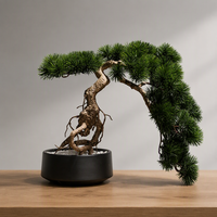Bonsaï Artificiel, Plante de Pin Artificielle en Pot, Verdure d'Intérieur Écologique, Pin d'Accueil pour Chambre, Noël, Remise de Diplôme