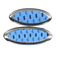 GULORSE 175mm 145mm Pièces automobiles Grille avant ovale et emblème de hayon arrière pour FORD Focus 2038573