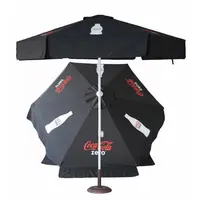 Groothandel Outdoor Parasol Metalen Winddicht Paraplu Aangepaste Branded Grote Parasol Markt Bar Patio Paraplu