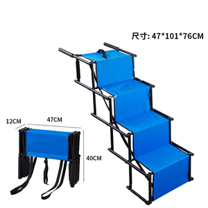 Xách Tay Gấp Vật Nuôi Xe Thang Rắn Thép Không Trượt Oxford Vải Không Thấm Nước SUV Xe Tải Bước Cầu Thang Có Thể Điều Chỉnh Có Thể Giặt Động Vật - Product Image 6