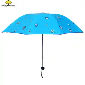 DOMINGO Doraemon três vezes guarda-chuva