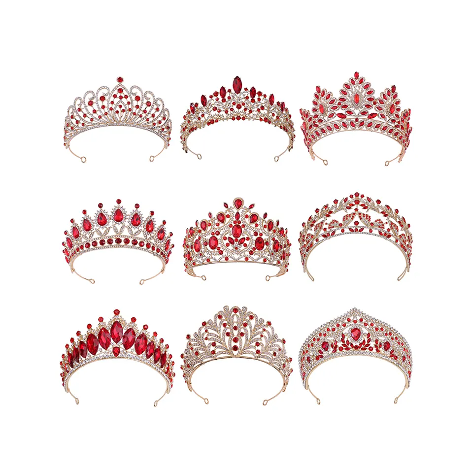 At a Loss Luxury Vintage Bridal Hair Accessories Jewelry Wedding Crown Zircon Bride Tiara Pageant Queen Crown