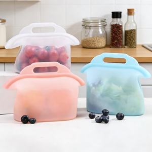 Juego de Recipientes Grandes Reutilizables para Mantener el Pan Fresco, Bolsas de Silicona Reutilizables para Almacenamiento de Alimentos, Herméticas para Refrigerador - Product Image 2