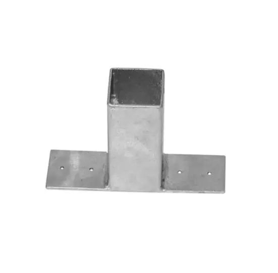 Staffa hardware personalizzata Base in legno Post ancoraggi in metallo staffa di supporto staffa in metallo con telaio in legno