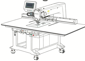 YBAO NT8110A-8045-D Industrial Flat-<b>Bed</b> Lock Stitch Machine for Jeans and Casual Pants - Product Image 2