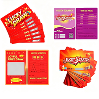 Cartes à gratter personnalisées avec logo imprimé pour jeux de fête, cadeaux d'affaires fantaisie personnalisés en offset, 'Merci', fabriquées au Fujian