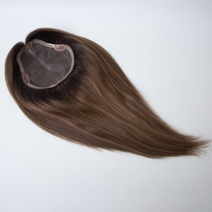 Expédition en 24h Cheveux Brésiliens Lisses Naturels Sans Nœuds Sans Perte 12" Cheveux Humains Vierges 3x6x6 Mono <span class=keywords><strong>Toppers</strong></span> Couleurs <span class=keywords><strong>2</strong></span>/10 et <span class=keywords><strong>2</strong></span>/8 - Product Image 4