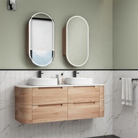 Meuble-lavabo en bois design moderne Meuble-lavabo en bois tendance et durable Meuble-lavabo à prix abordable avec double vasque