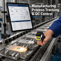 Lecteur de codes-barres industriel mini-ring BT Effon EF02 avec moteur Zebra SE4107 pour la logistique, l'expédition express et le tri aéroportuaire - Expédition en 7 jours