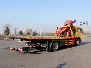 Nouveau Camion de dépannage et de sauvetage intégré avec grue, diesel, manuel, 5 tonnes, plateau plat, haute efficacité - Product Image 6