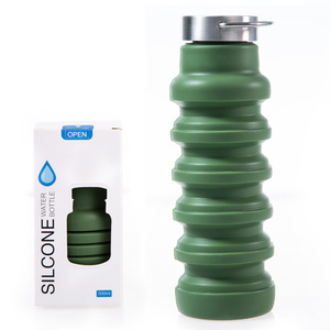 Botella de Agua de Silicona Plegable y Retráctil de 550 ml, Libre de BPA, para Café, Viajes, Deportes y Actividades al Aire Libre - Product Image 5