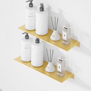 Juego <span class=keywords><strong>de</strong></span> 2 estantes flotantes <span class=keywords><strong>de</strong></span> Metal para <span class=keywords><strong>ducha</strong></span>, estante <span class=keywords><strong>de</strong></span> exhibición decorativo montado <span class=keywords><strong>en</strong></span> <span class=keywords><strong>la</strong></span> pared para dormitorio, sala <span class=keywords><strong>de</strong></span> estar, baño y oficina - Product Image 2