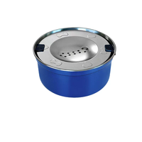 NicePets Schwimmende Haustier-Wasserschüssel aus 304 Edelstahl |   Anti-Spritz-Staubschutz mit Design gegen nassen Mund |   1,2L 3,2L Trinknapf für Hunde und Katzen