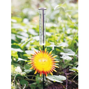 Outdoor Animal Shape Flower Design Lawn Yard Paisagem Decoração Jardim <span class=keywords><strong>Rain</strong></span> <span class=keywords><strong>Gauge</strong></span> Measurement Rainwater <span class=keywords><strong>Gauge</strong></span> Stick Measuring - Product Image 1