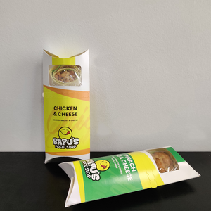 Caja de Cartón Ecológica Personalizada para Alimentos, Tipo Almohada, para Envolver Sándwiches, Venta al Por Mayor - Product Image 5