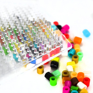Hexagon DIY ủi hạt Pegboard Kit trong suốt Perler Hama đậu Board với 5mm cầu chì Hạt Đồ chơi giáo dục - Product Image 1