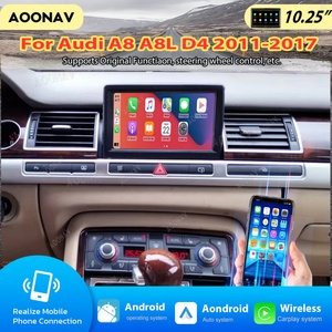 Autoradio 10,25 pouces pour Audi A8 A8L 2011-2017, écran tactile Android dernier cri, GPS, lecteur multimédia vidéo, CarPlay sans fil, Qualcomm - Product Image 2