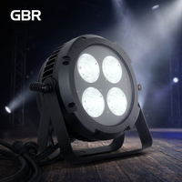 Projecteur PAR LED COB 4x50W IP65 étanche pour extérieur, 200W, CRI élevé Ra90, DMX512, pour éclairage de mariage, façade de bâtiment, scène