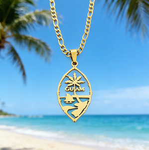 Joyas Guam Hawaii Collana Del Pendente Gioielli In Acciaio Inossidabile Placcato <span class=keywords><strong>Oro</strong></span> Albero di Cocco Collane Bijoux Acier Inoxydable <span class=keywords><strong>Collier</strong></span> - Product Image 1