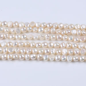 ไข่มุกน้ำจืดธรรมชาติจูจี้ ขนาด 6-7 มม. รูด้านข้างแบบสองด้าน สำหรับงาน DIY วัสดุทำเครื่องประดับ รูปทรงบาโรก ไข่มุกเม็ดเดี่ยว - Product Image 4
