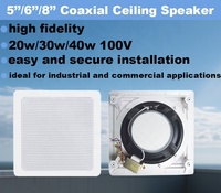 CL-626V 6 pouces 30w 100V haut-parleur de plafond coaxial système de sonorisation passif boîtier ABS