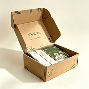 Boîte d'expédition en papier kraft recyclable, écologique, personnalisée et imprimée, pour l'emballage de produits de beauté et de soins de la peau - Vente flash - Product Image 2