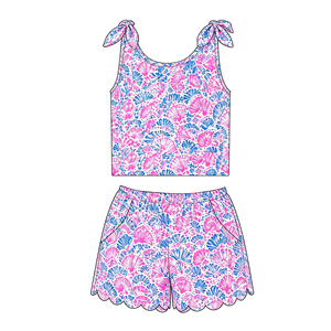 GLP3790 Conjunto de Ropa de Verano para Niña, Personalizado con Bordado de Cumpleaños, Color Rosa, Venta al por Mayor, Ropa Infantil de Manga Corta - Product Image 4