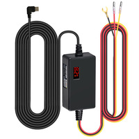 Kit Kabel Hardwire Dash Cam Tipe-C 12V 24V ke 5V 3A 3-Kabel, Kabel Step Down dengan Proteksi Tegangan Rendah yang Dapat Disesuaikan untuk Mode Parkir