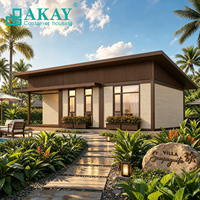 Maisons préfabriquées pliantes AKAY 20FT 40FT – Architecture modulaire en acier, conteneurs préfabriqués pour hébergement de type plat