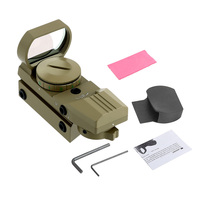 Lunette de visée point rouge FOCUHUNTER 1X22X33mm avec 4 réticules, point rouge et vert, viseur reflex tactique, modèle laser pour la chasse