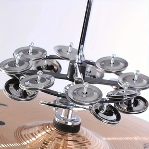 Tambourin Hi-Hat Premium en Gros avec Jingles Simples/Doubles en Acier Inoxydable pour Accessoires de Gong et Cymbales - Product Image 2